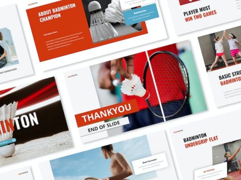 Badminton Google Slides Presentation Template