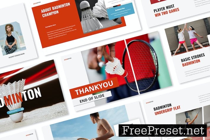 Badminton Google Slides Presentation Template