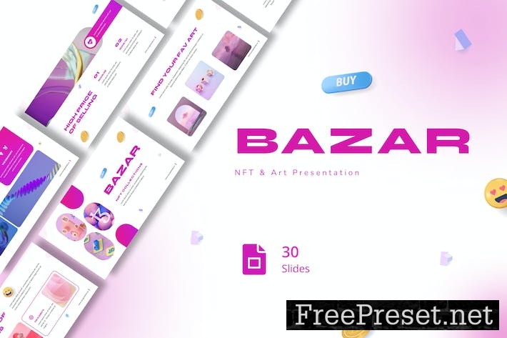 Bazar - NFT & Art Presentation Google Slides 37P2MG9