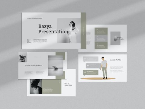 Bazya : Creative Grey Google Slides Template BPKJFGY