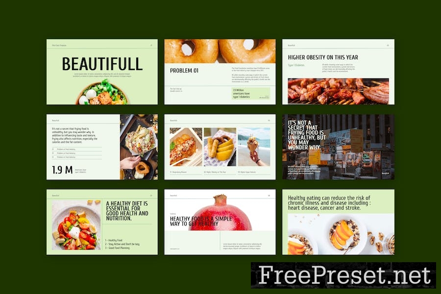 Beautifull Healthy Food Pitch Deck Keynote LADDLJ6