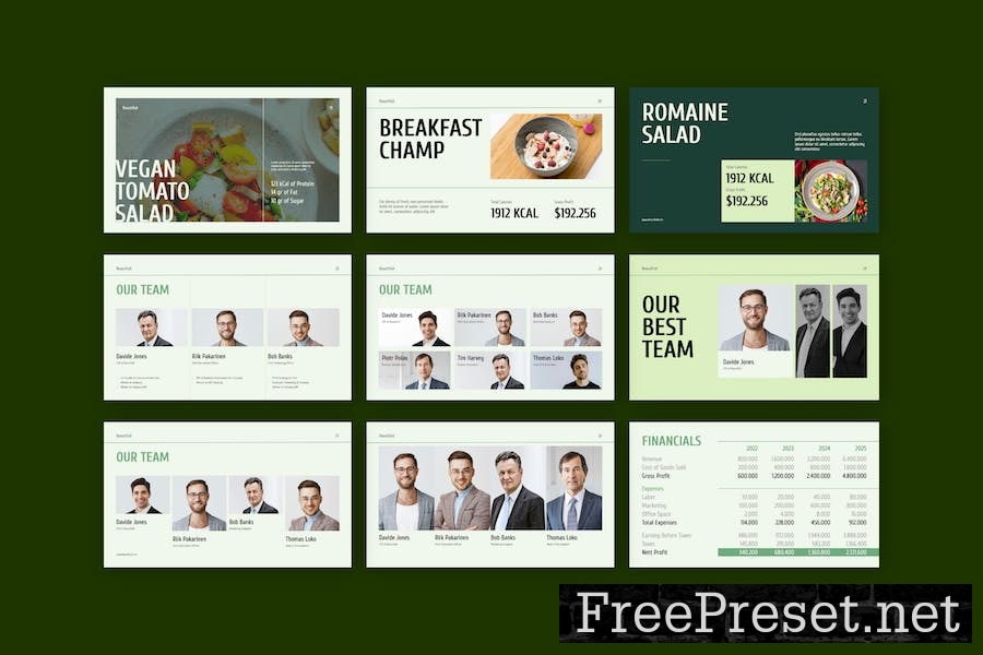 Beautifull Healthy Food Pitch Deck Keynote LADDLJ6