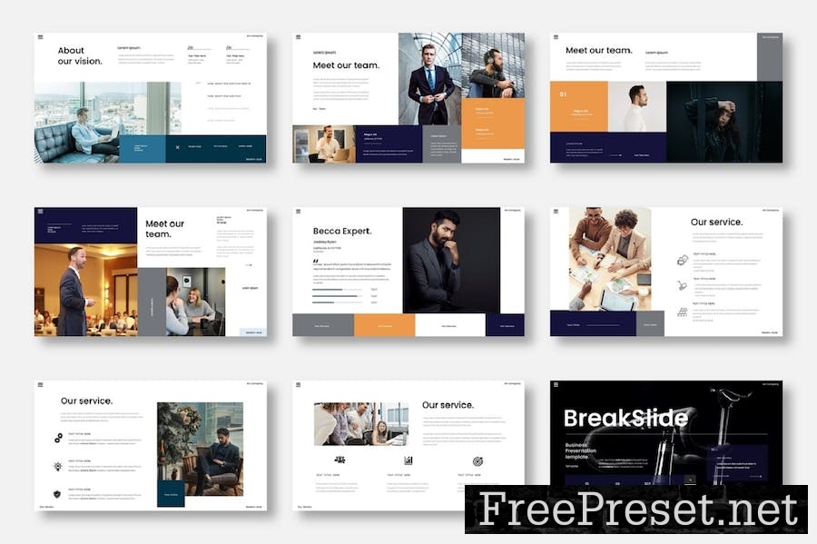 Becca - Business Google Slide Template DNVPF9C