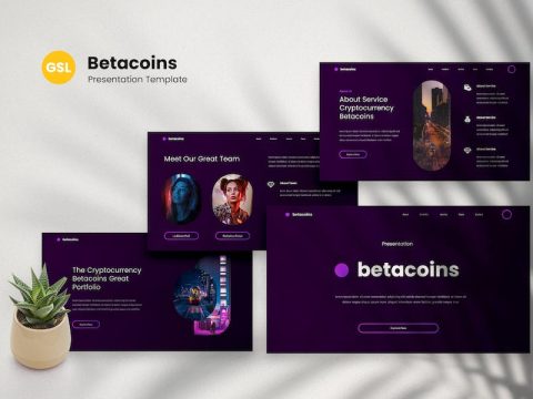 Betacoins - Cryptocurrency Google Slides Template G69WUR4