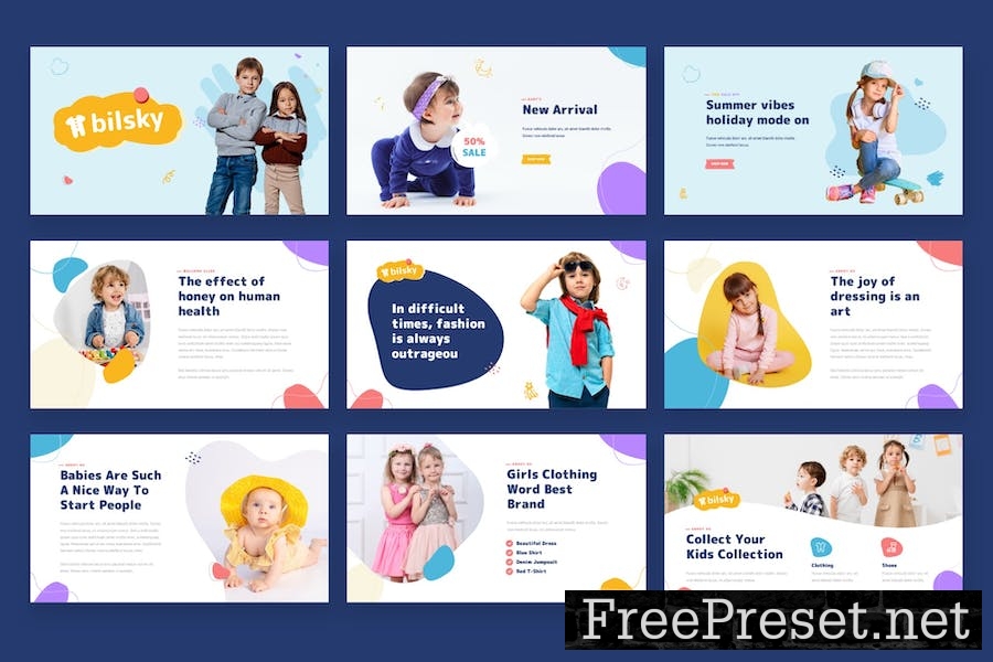 BILSKY - Baby Fashion Powerpoint Template D44XEUR