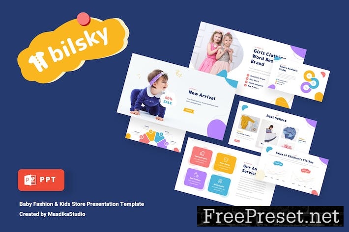 BILSKY - Baby Fashion Powerpoint Template D44XEUR