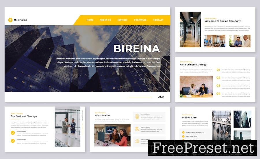 Bireina - Business Google Slides Template VKU66RJ