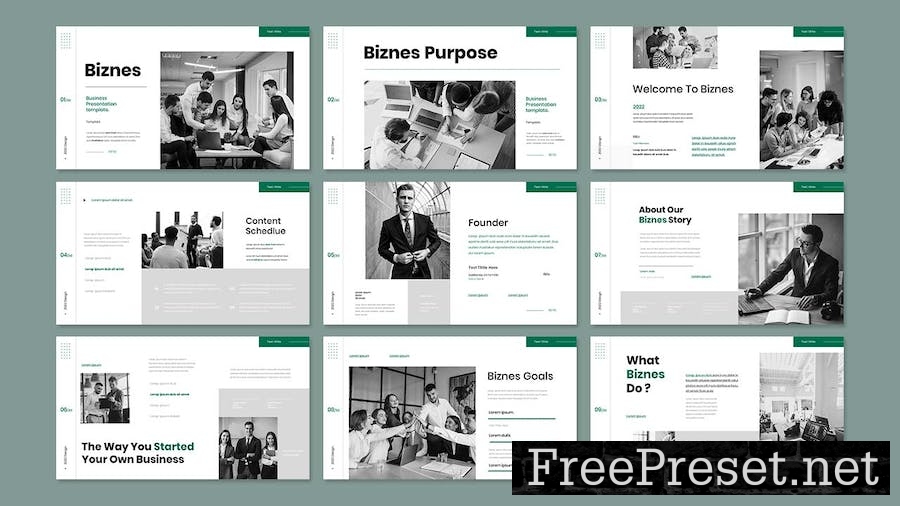 Biznes Business Presentation Google Slide Template ENW5WMY