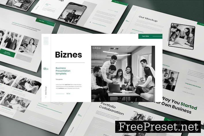 Biznes Business Presentation Google Slide Template ENW5WMY