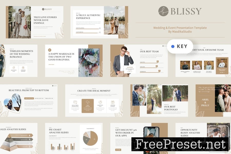 BLISSY - Wedding & Event Keynote Template 7BMGY29