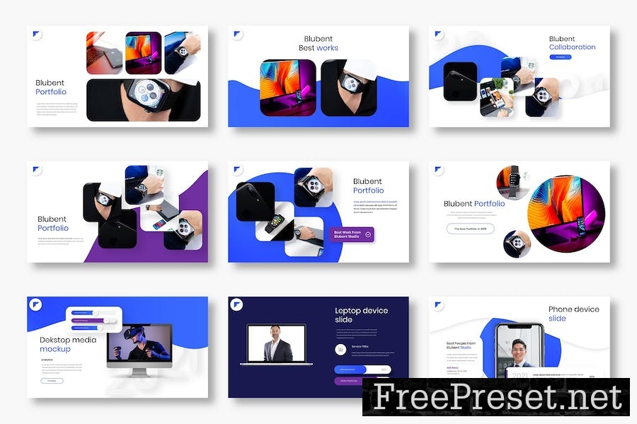 Blubent - Business Google Slide Template QGGFTKL