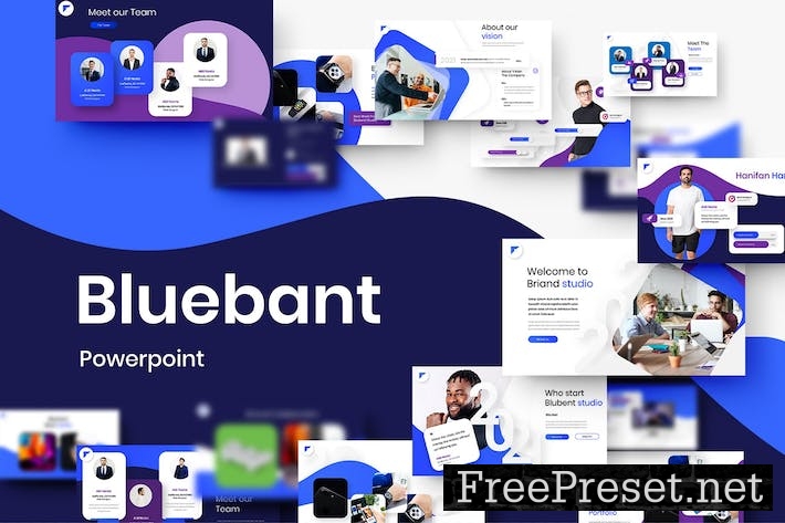 Blubent – Business PowerPoint Template T9D7ES5