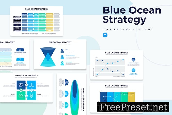 Blue Ocean Strategy Keynote Infographics R4FFJBH