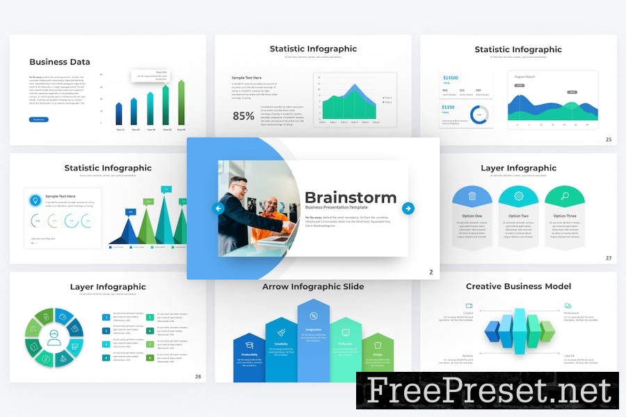 Brainstorm Business Google Slides Template WFRWJMZ