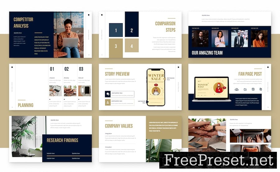 Brand Strategy & Direction Google Slides Template H33RA3B