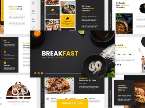 Breakfast - Food Beverages Google Slides Template TR46YM3