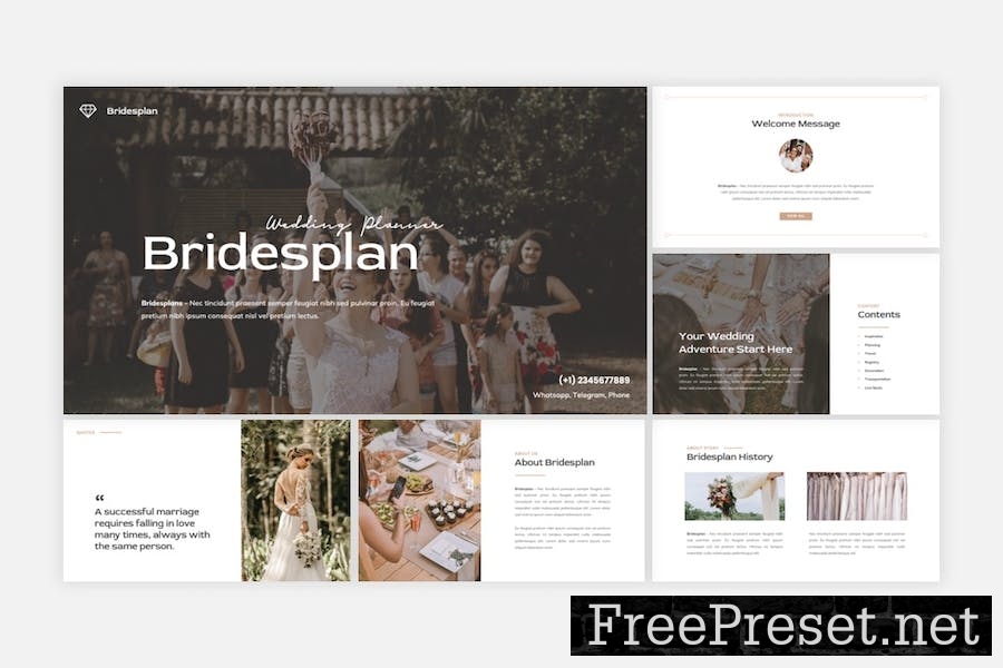 Bridesplan - Wedding Planner Google Slides X4RKGQC