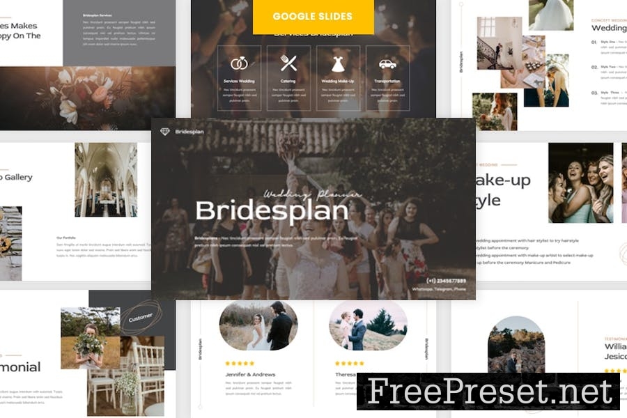 Bridesplan - Wedding Planner Google Slides X4RKGQC