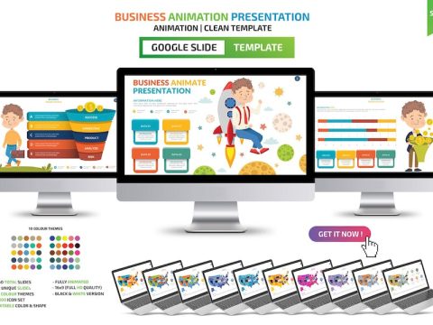 Business Animation Google Slides Template U3K43CP