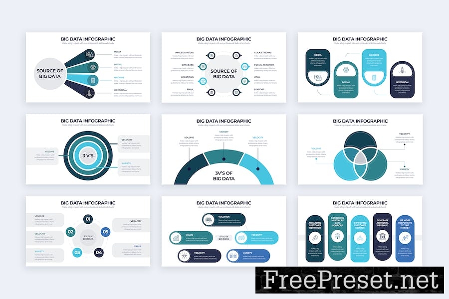 Business Big Data Keynote Infographics N77L5VT