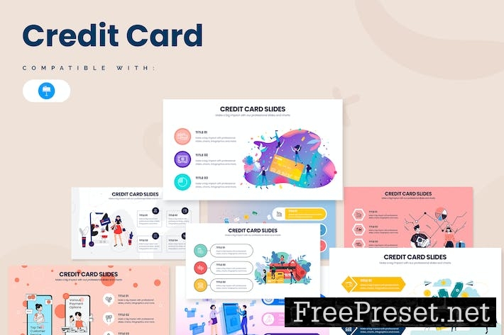 Business Credit Card Keynote Infographics HV73QLY