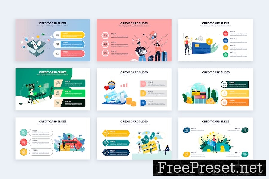 Business Credit Card PowerPoint Infographics TBWKLAR