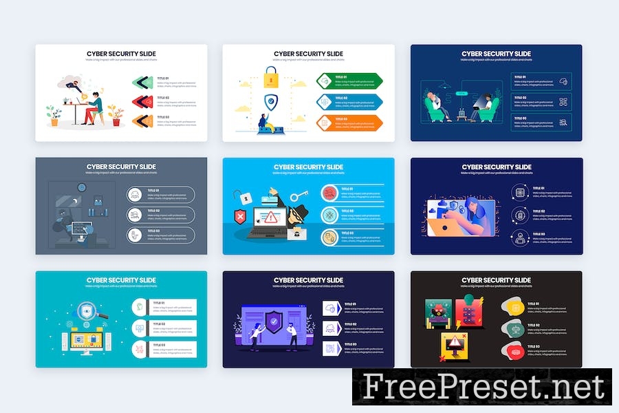 Business Cyber Security Keynote Infographics WD8RZJH