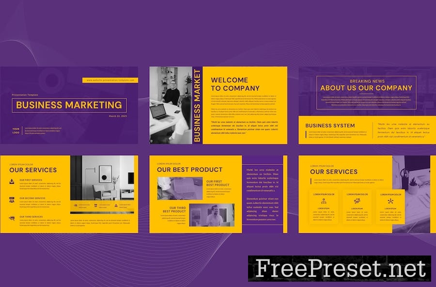 Business Marketing Presentation Template LDQHDP5