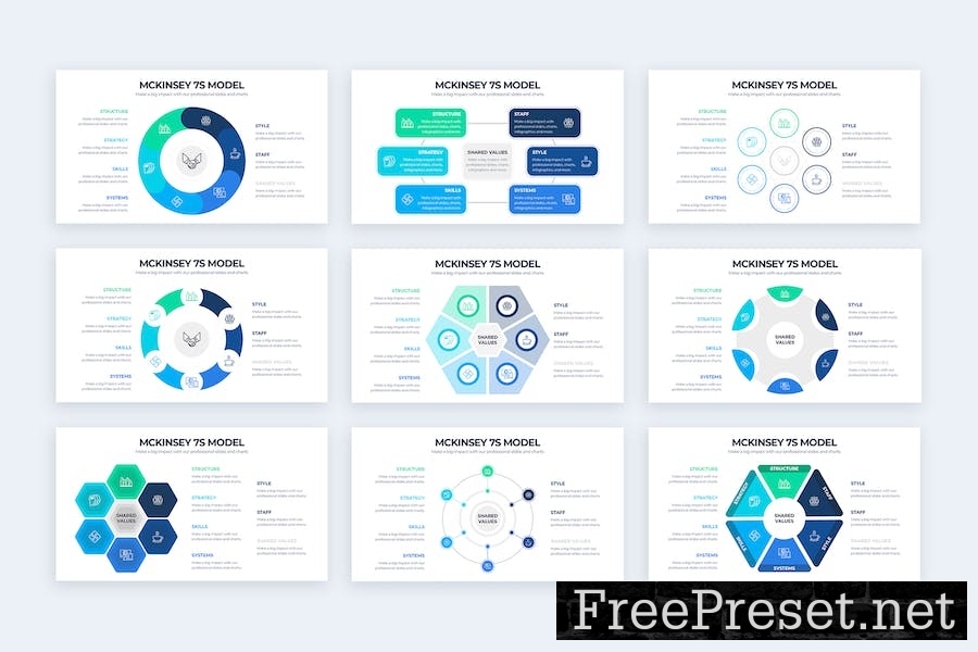 Business McKinsey 7S Model Keynote Infographics 4LS6MH9