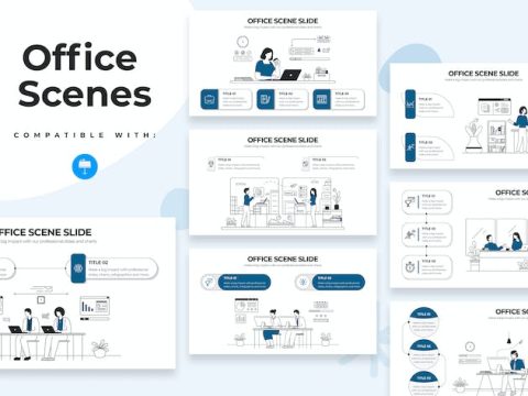 Business Office Scenes Keynote Infographics DDTB9ZN