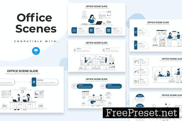 Business Office Scenes Keynote Infographics DDTB9ZN