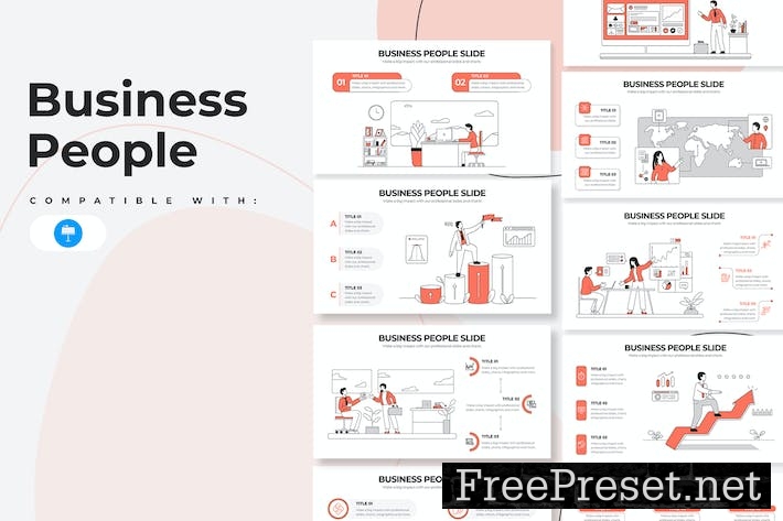 Business People Keynote Infographics ARPK3BD