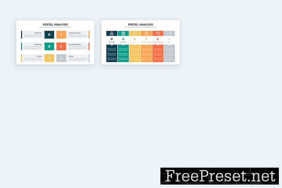 Business PESTEL Analysis Keynote Infographics U4EF5AB