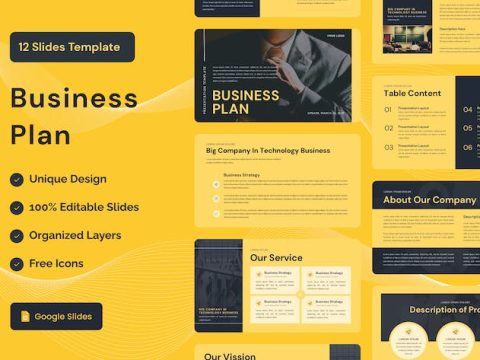 Business Plan Presentation Template - Google Slide