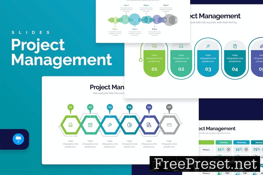 Business Project Management Keynote Infographics RNCATY3