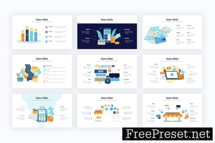 Business Sales Slides Keynote Infographics LECXYLB