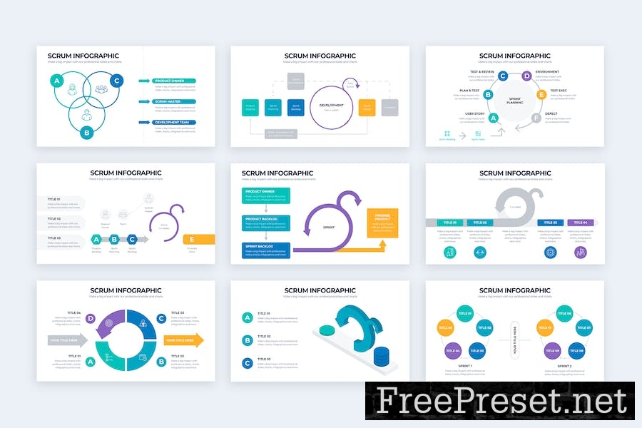 Business Scrum Keynote Infographics G3P6WWY