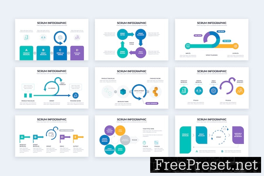 Business Scrum Keynote Infographics G3P6WWY