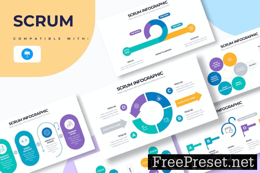 Business Scrum Keynote Infographics G3P6WWY