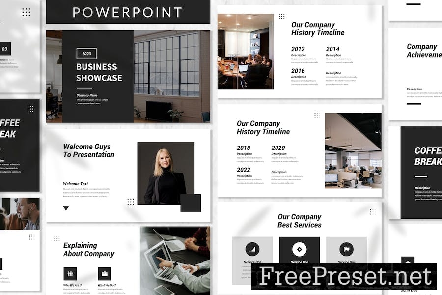 Business Showcase - Business Powerpoint Template 7G6XYMD