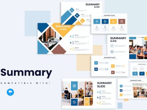 Business Summary Slides Keynote Infographics 5FT2J85