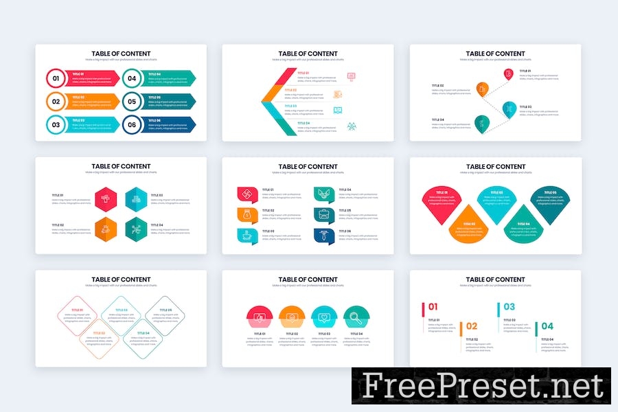 Business Table of Content Keynote Infographics 45S4TMH