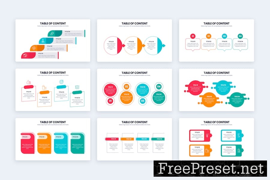 Business Table of Content Keynote Infographics 45S4TMH