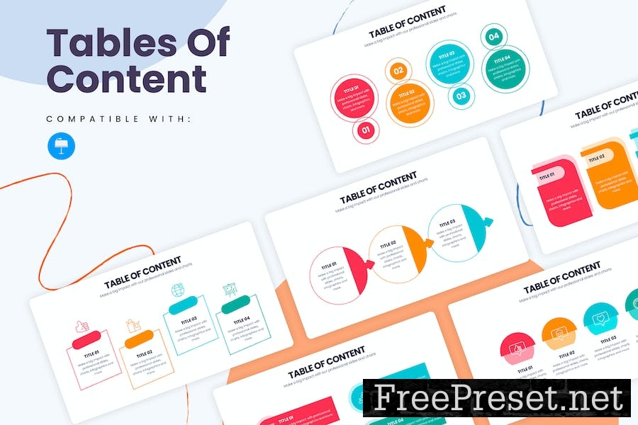 Business Table of Content Keynote Infographics 45S4TMH