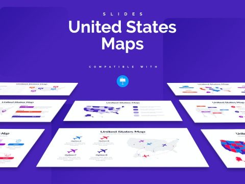 Business United States Map Keynote Infographics FHV87TM