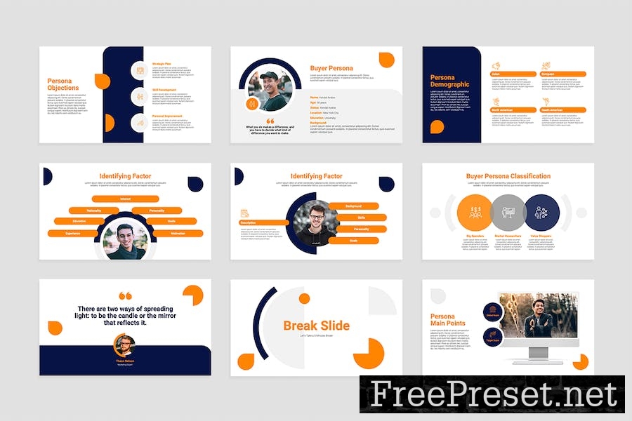 Buyer Persona Slides Presentation Template 87RXCP8