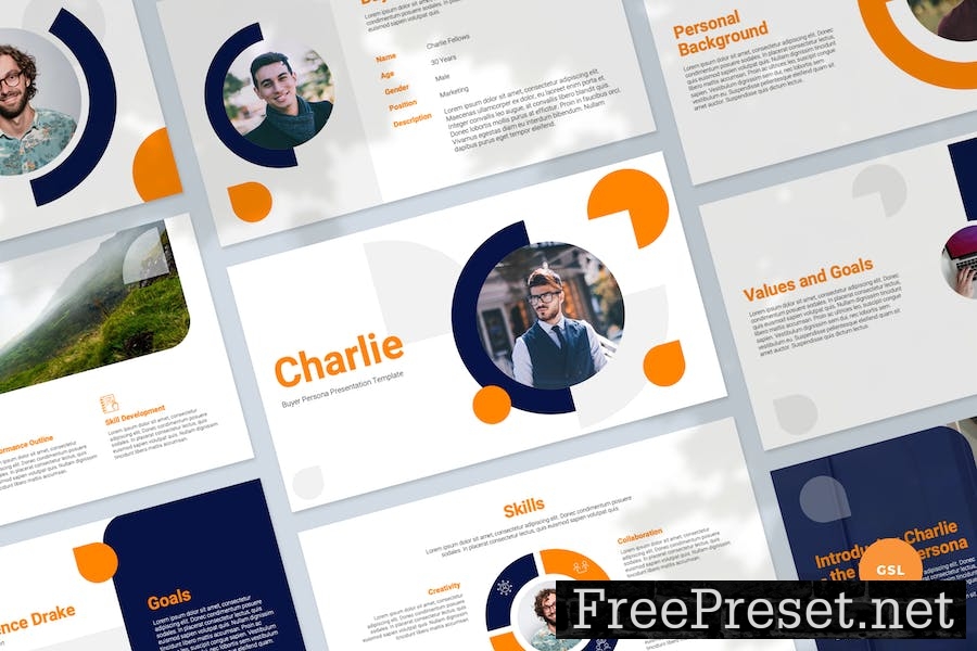 Buyer Persona Slides Presentation Template 87RXCP8