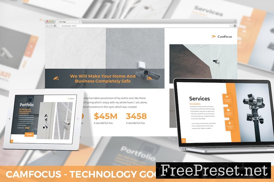 Camfocus - Technology Google Slides Template K379PNB