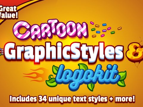 Cartoon Graphic Styles and Logo Kit