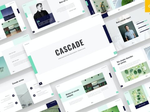 Cascade - Business Google Slides Template NLZ7HJB